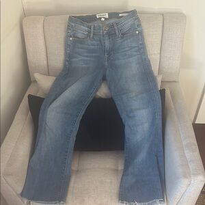 Frame Denim Blue Flare Wide Leg Jeans